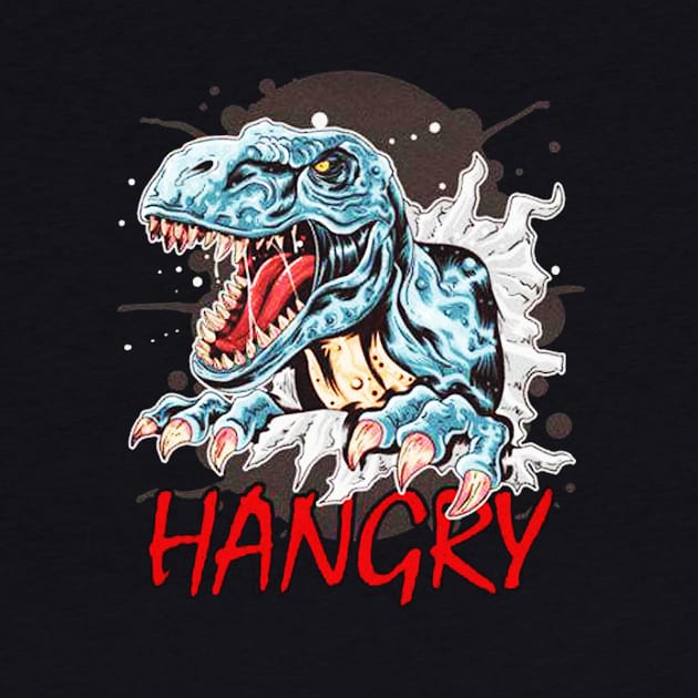 Funny Hangry Dinosaur by akkadesigns